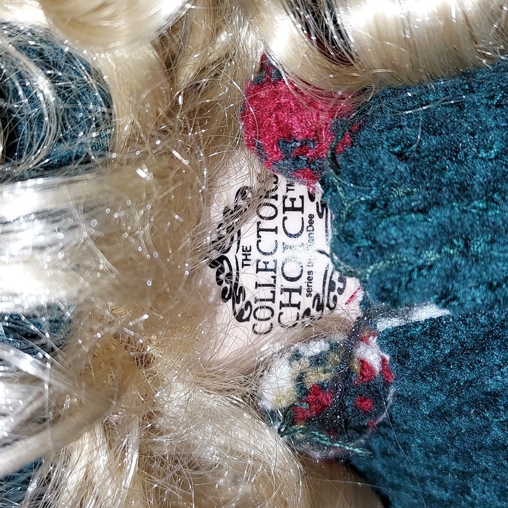 Collectors Choice Bisque Porcelain Blonde 9” Doll, “Free Sleigh Rides” - Picture 5 of 8